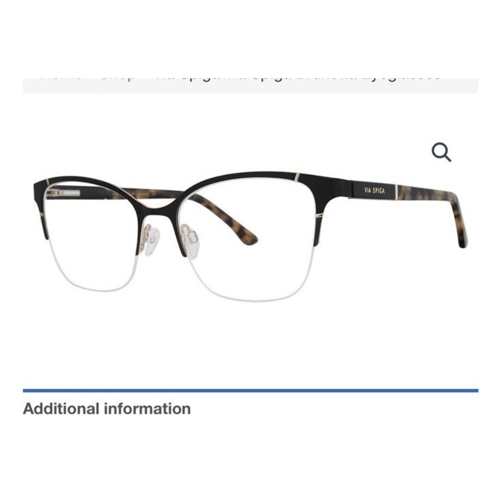 VIA SPIGA BRUNETTA EYEGLASSES EUC 55-18-140